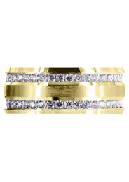 Yellow Gold Diamond Mens Engagement Ring | 1.2 Carats | High Polish Finish (Cade)