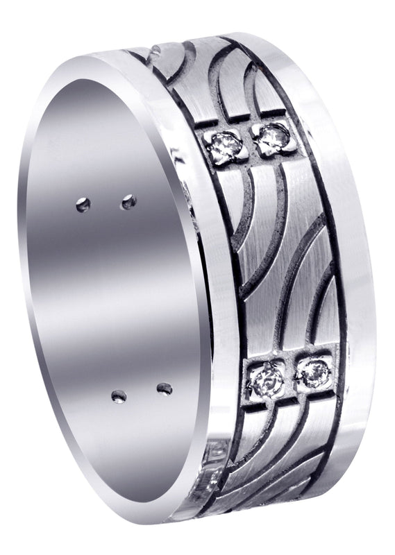 Diamond Mens Wedding Band | 0.18 Carats | High Polish Finish (Nehemiah)