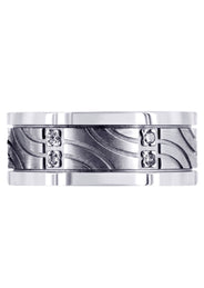Diamond Mens Wedding Band | 0.18 Carats | High Polish Finish (Nehemiah)