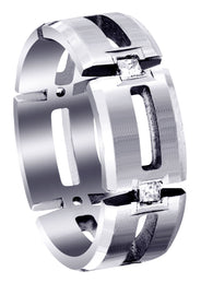 Diamond Mens Wedding Band | 0.3 Carats | Satin Finish (Skyler)