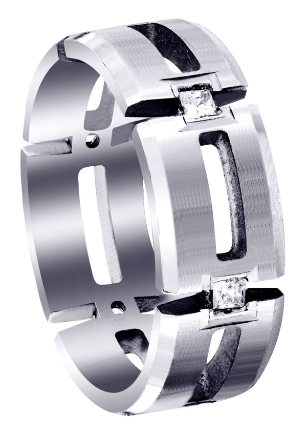 Diamond Mens Wedding Band | 0.3 Carats | Satin Finish (Skyler)