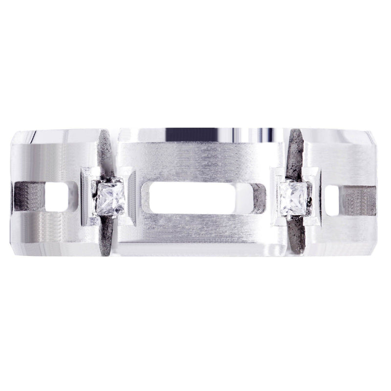 Diamond Mens Wedding Band | 0.3 Carats | Satin Finish (Skyler)