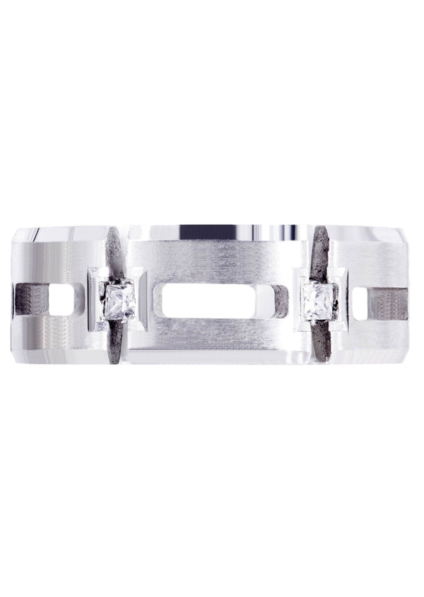 Diamond Mens Wedding Band | 0.3 Carats | Satin Finish (Skyler)