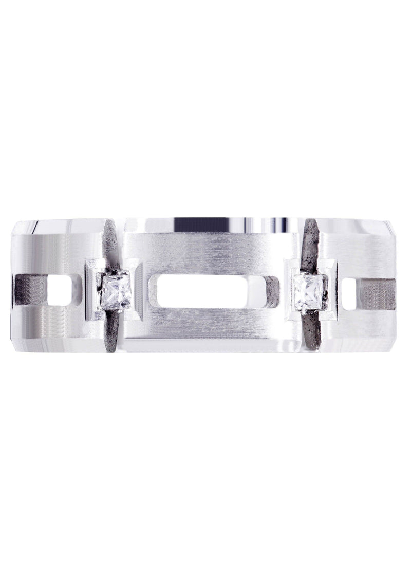Diamond Mens Wedding Band | 0.3 Carats | Satin Finish (Skyler)