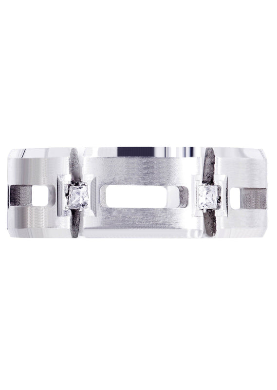 Diamond Mens Wedding Band | 0.3 Carats | Satin Finish (Skyler)
