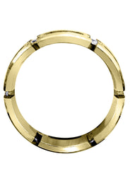 Yellow Gold Diamond Mens Wedding Band | 0.3 Carats | Satin Finish (Skyler)