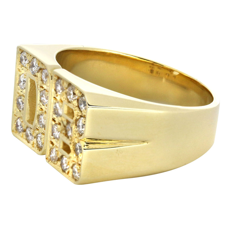 14K Diamond Initials Gold Name Ring | Style #110
