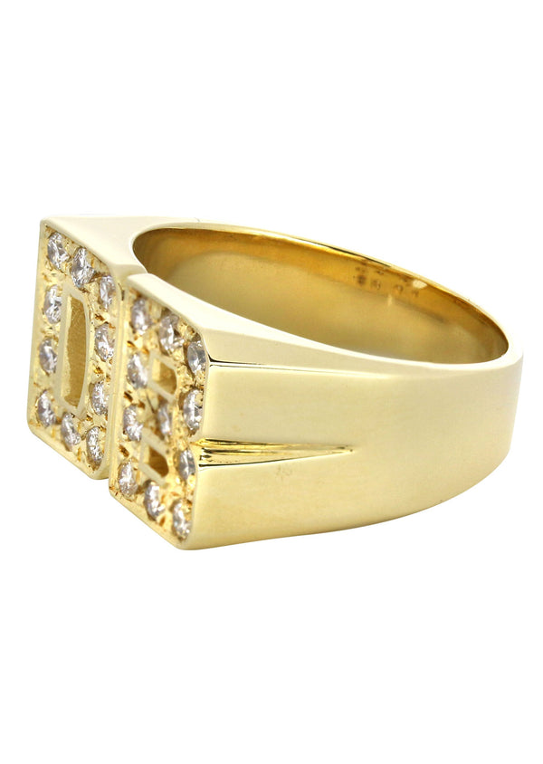 14K Diamond Initials Gold Name Ring | Style #110