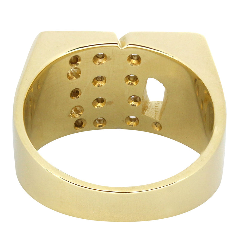 14K Diamond Initials Gold Name Ring | Style #110