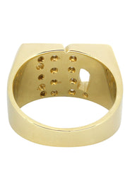 14K Diamond Initials Gold Name Ring | Style #110
