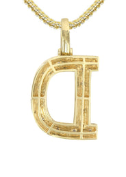 Diamond 10K Yellow Gold Letter "D" Necklace | Appx. 13.3 Grams