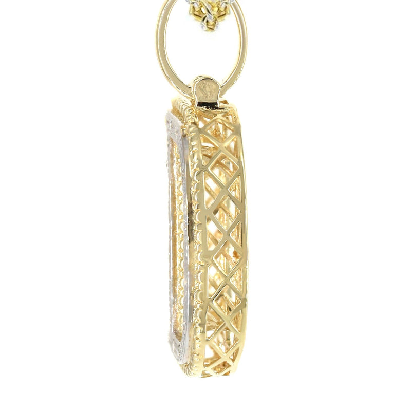 Diamond 10K Yellow Gold Letter "D" Necklace | Appx. 13.3 Grams