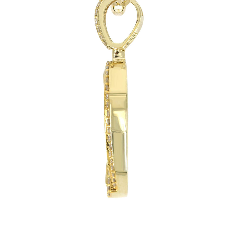 14K Yellow Gold Letter "D" Baguette Diamond Necklace | 2.16 Carats
