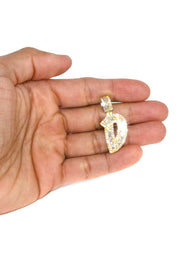 14K Yellow Gold Letter "D" Baguette Diamond Necklace | 2.16 Carats