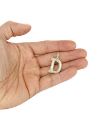 Diamond 10K Yellow Gold Letter "D" Necklace | Appx. 13.3 Grams
