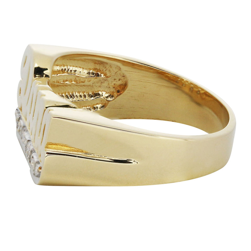 14K Diamond Gold Name Ring | Appx. 5 Grams