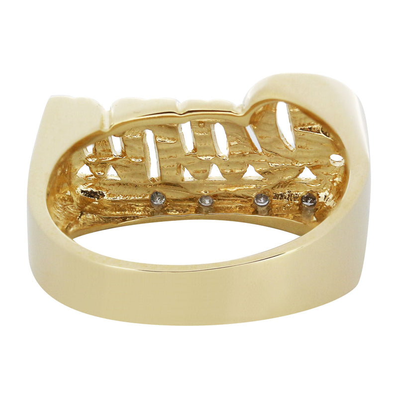 14K Diamond Gold Name Ring | Appx. 5 Grams