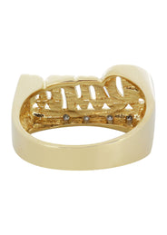 14K Diamond Gold Name Ring | Appx. 5 Grams