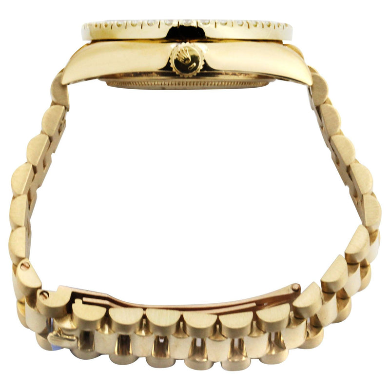 Rolex Day-Date | Presidential | Model 18238 | 18K Yellow Gold | Diamond Bezel | Red Diamond Roman Numeral