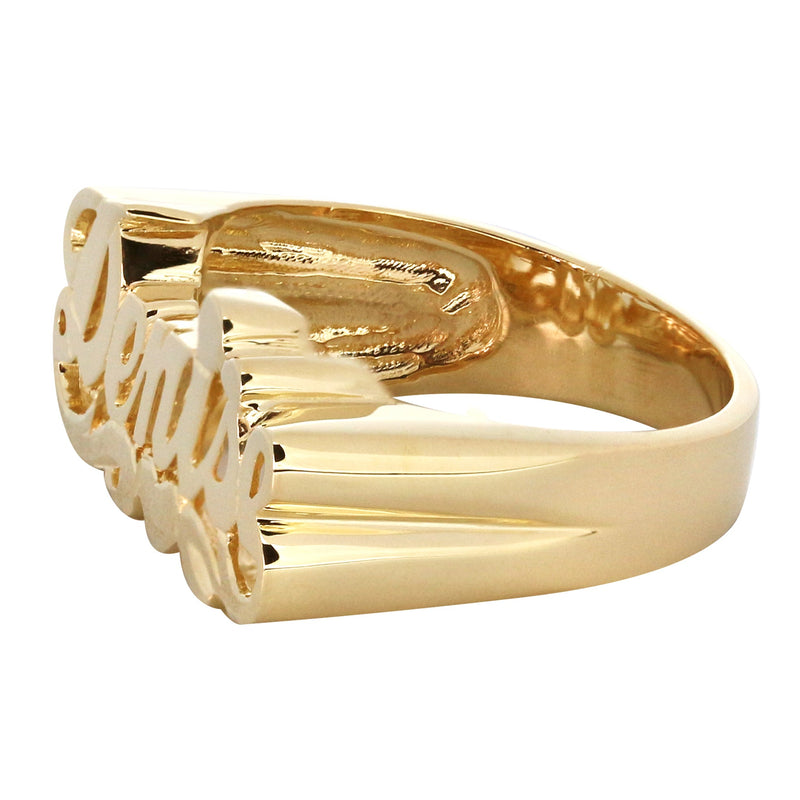14K Heart Gold Name Ring | Appx. 6 Grams