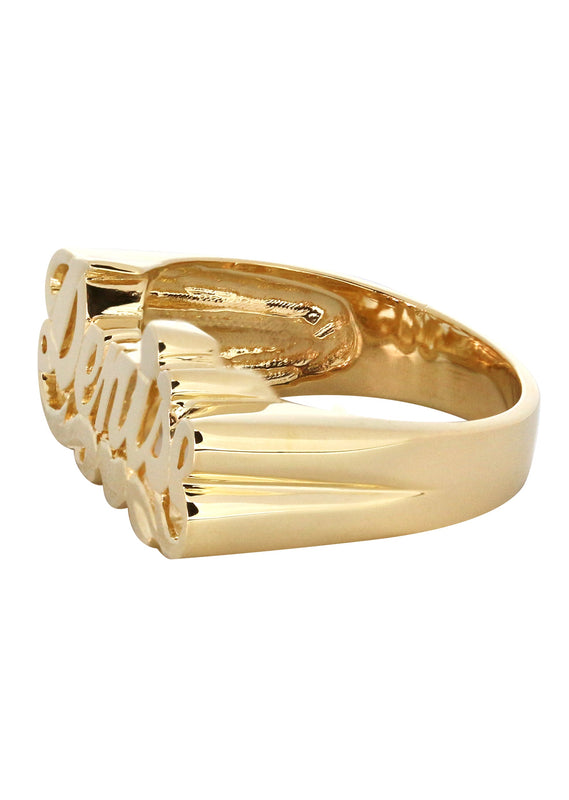 14K Heart Gold Name Ring | Appx. 6 Grams