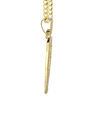Diamond 10K/14K Yellow Gold Rectangle Picture Pendant Necklace | Appx. 0.60 Carat