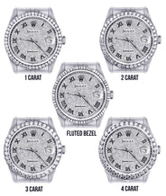 Womens Rolex Datejust Watch 16200  | 36MM | Full Diamond Roman Dial | Jubilee Band