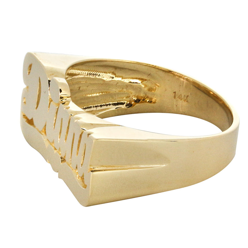 14K Script With Heart Gold Name Ring | Appx. 6 Grams