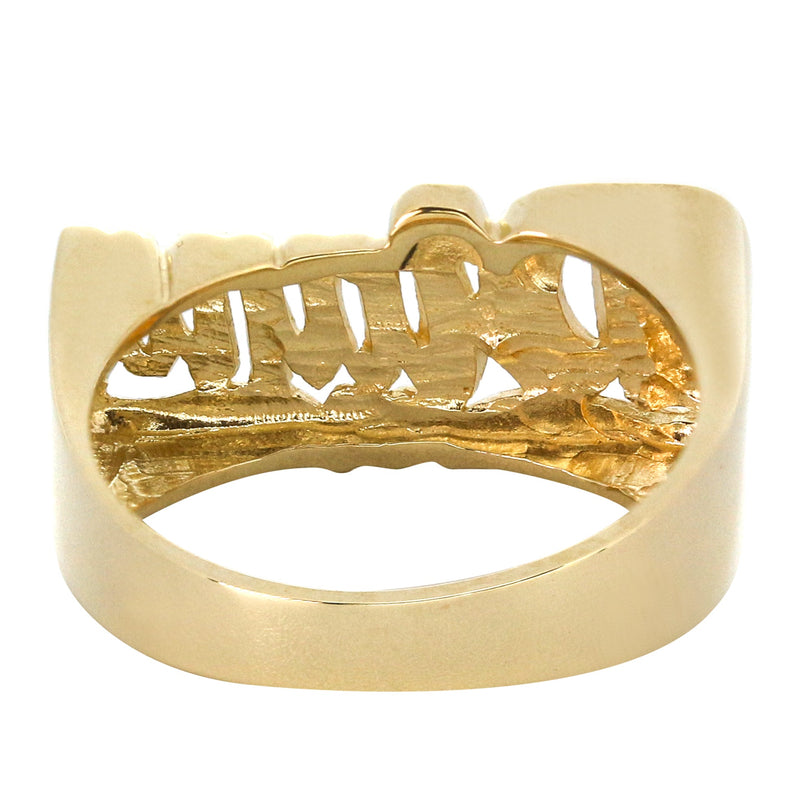 14K Script With Heart Gold Name Ring | Appx. 6 Grams