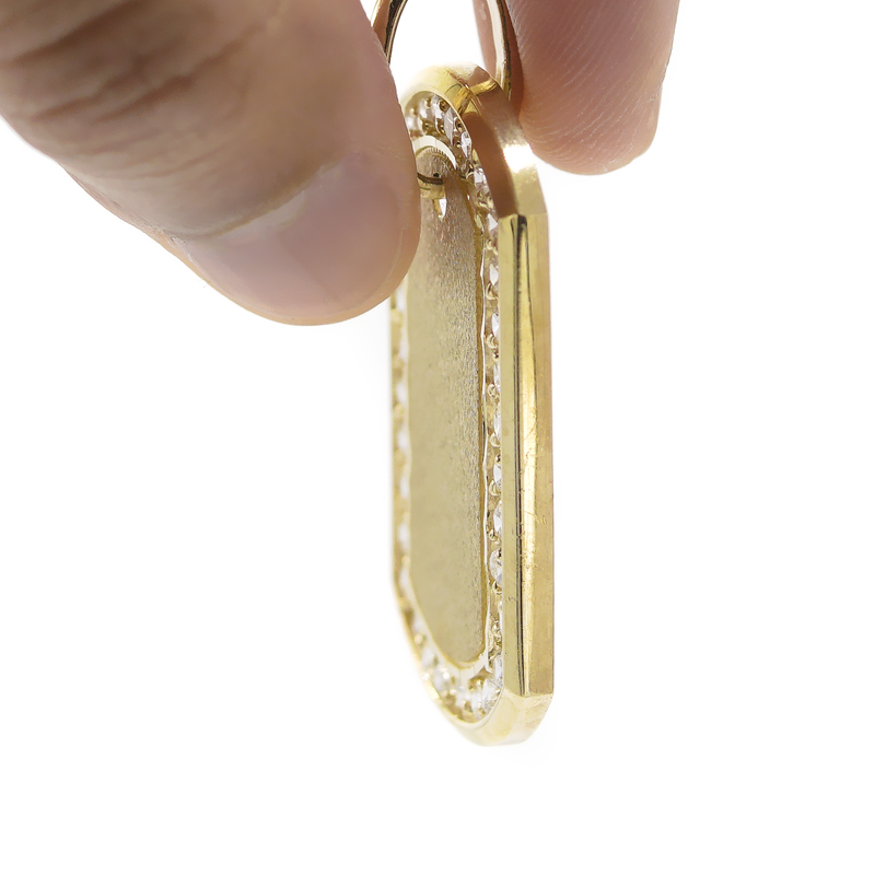 10K Gold  Dog Tag Pendant | Customizable Size
