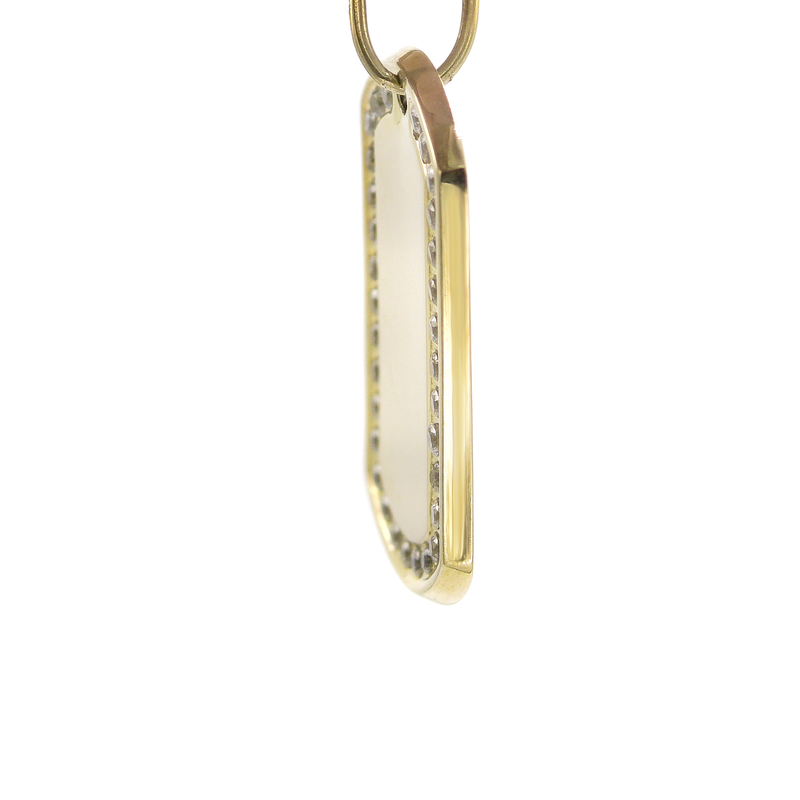 10K Gold  Dog Tag Pendant | Customizable Size