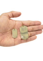 10K Gold  Dog Tag Pendant | Customizable Size