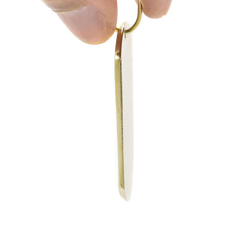 10K Gold  Dog Tag Pendant | Customizable Size