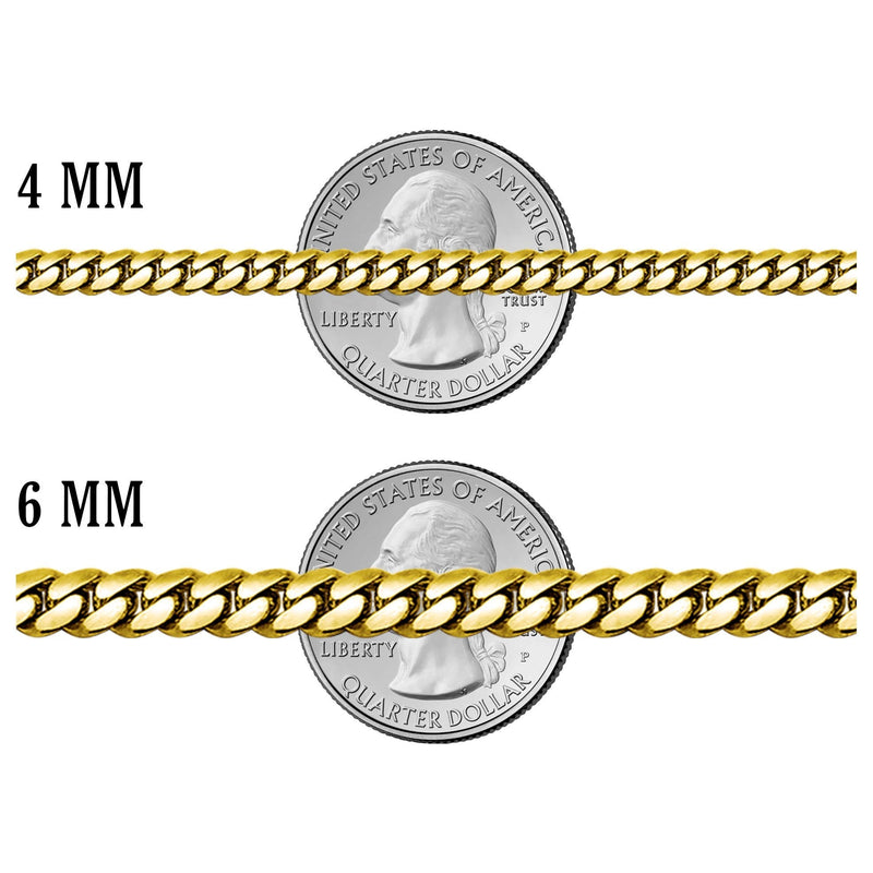 White Gold Plated Mens Dog Tag Chain