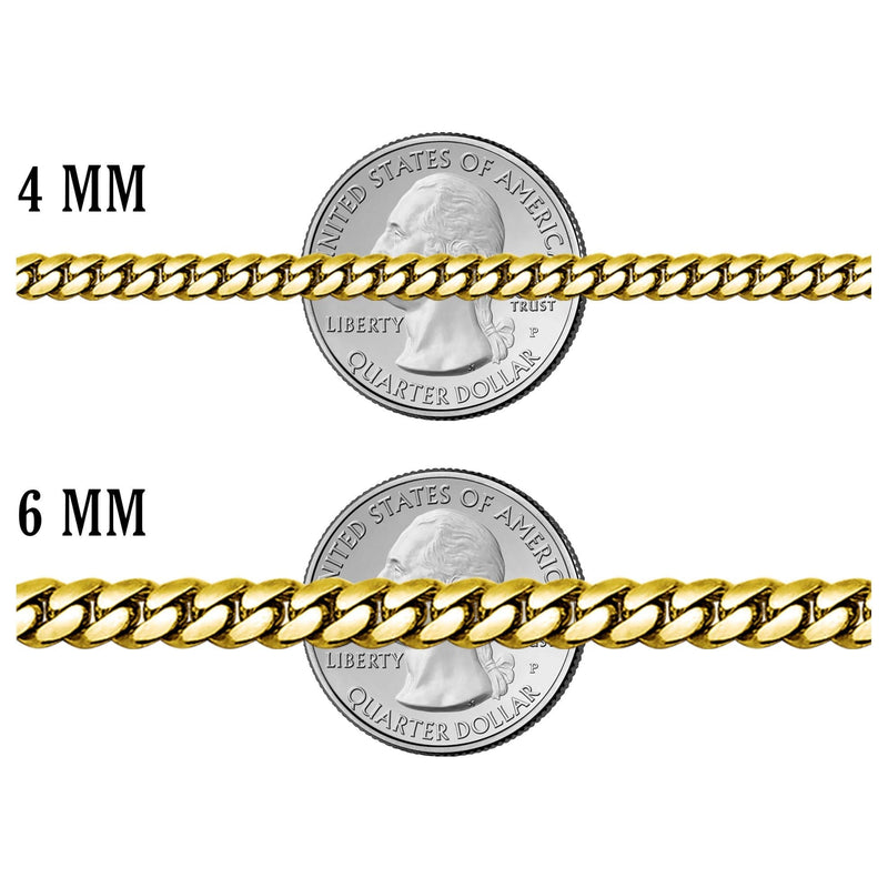 Gold Plated Mens Chain Dog Tag