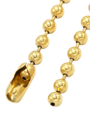 Gold Plated Mens Chain Dog Tag