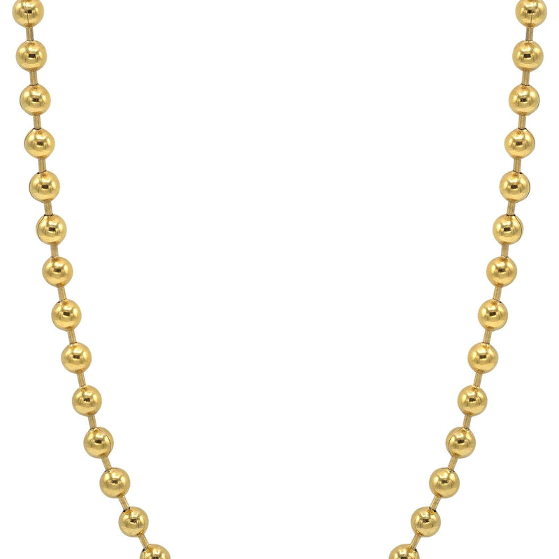 Gold Plated Mens Chain Dog Tag