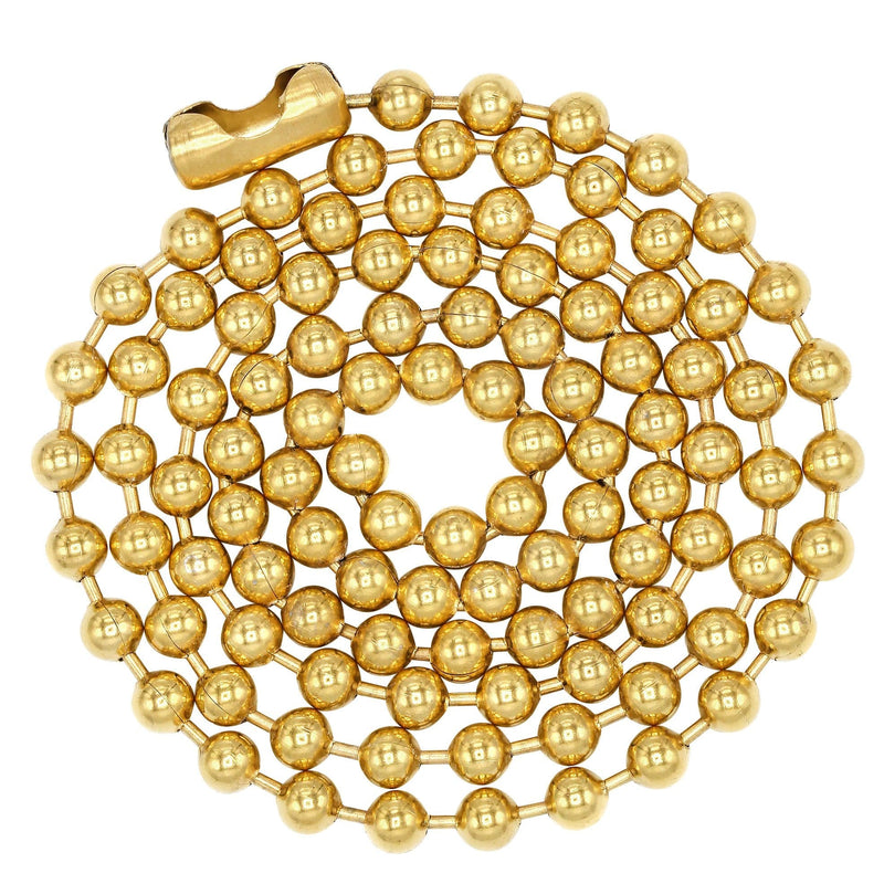 Gold Plated Mens Chain Dog Tag