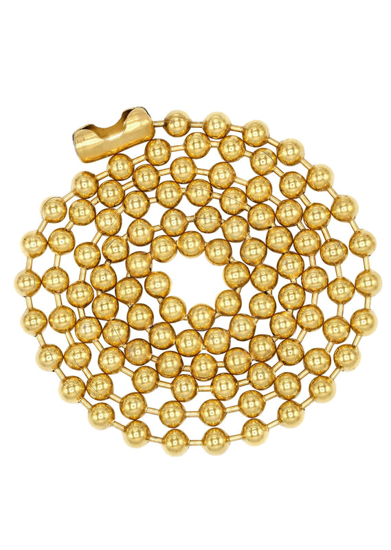 Gold Plated Mens Chain Dog Tag