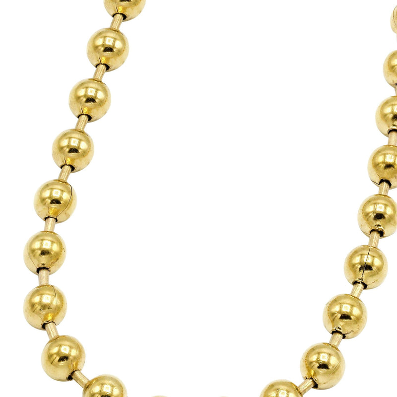 Gold Plated Mens Chain Dog Tag