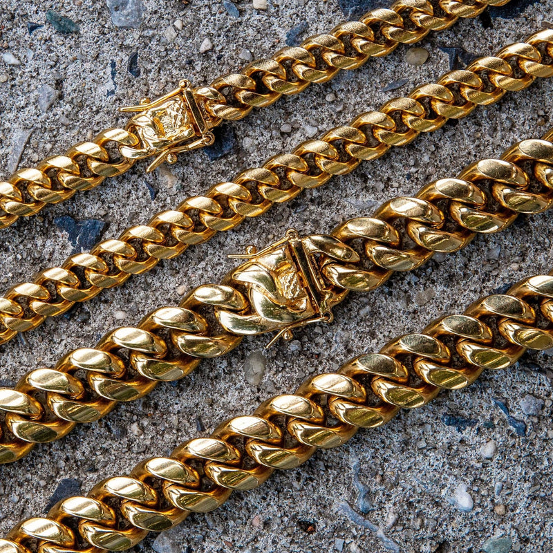 Gold Plated Double Miami Cuban Link ( 10 MM & 14 MM )