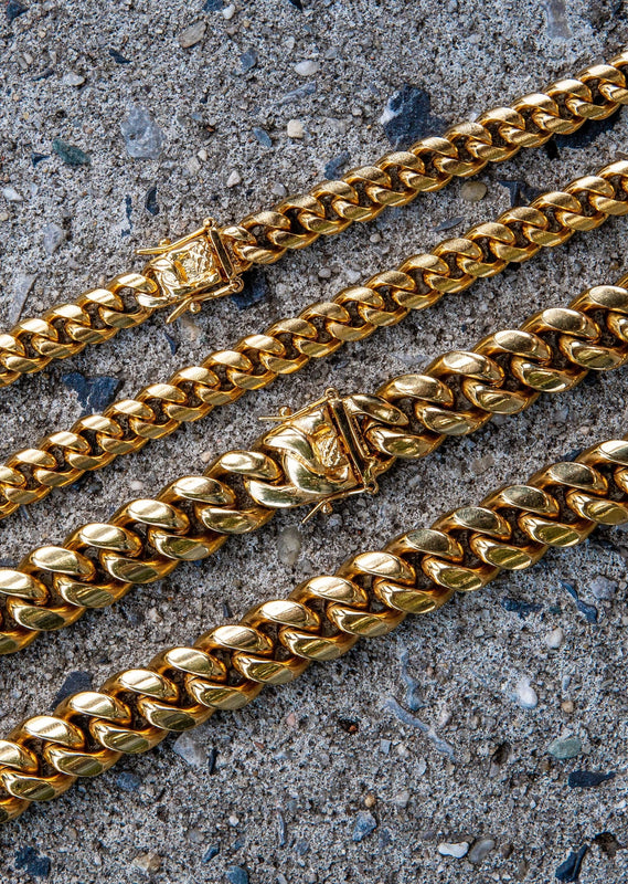 Gold Plated Double Miami Cuban Link ( 10 MM & 14 MM )