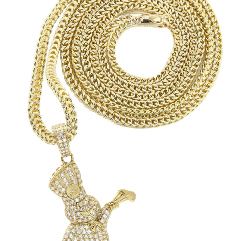 10K Yellow Gold Pillsbury Doughboy Necklace | Appx. 15.7 Grams