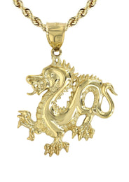 10K Yellow Gold Dragon Necklace | Appx. 18.9 Grams