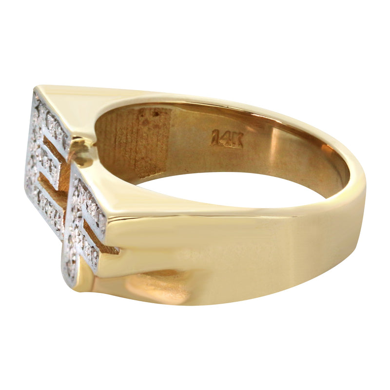 14K Diamond Initials Gold Name Ring | Style #108