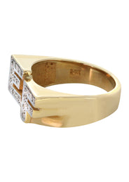 14K Diamond Initials Gold Name Ring | Style #108