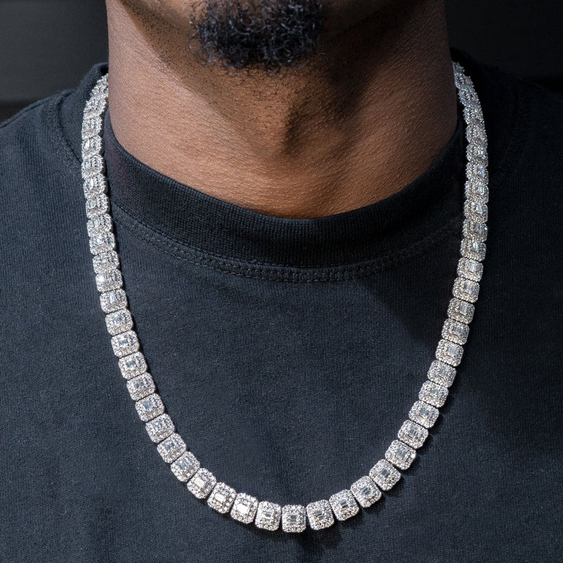 High End Jewelry - Diamond Baguette Tennis Iced Out Chain