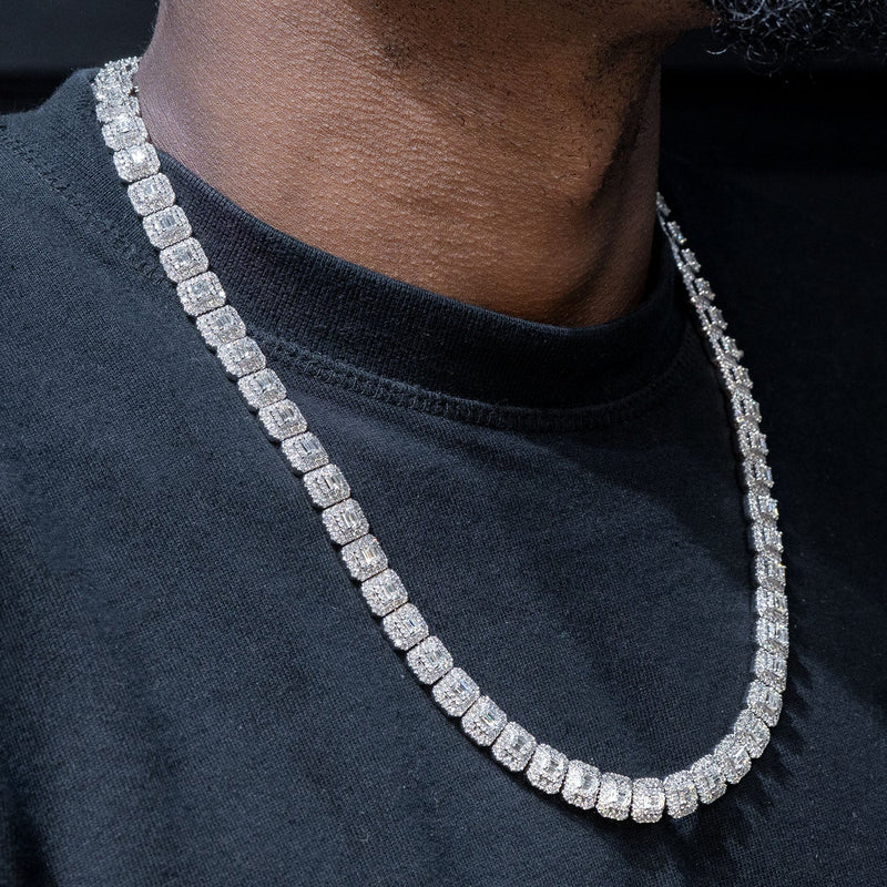 High End Jewelry - Diamond Baguette Tennis Iced Out Chain