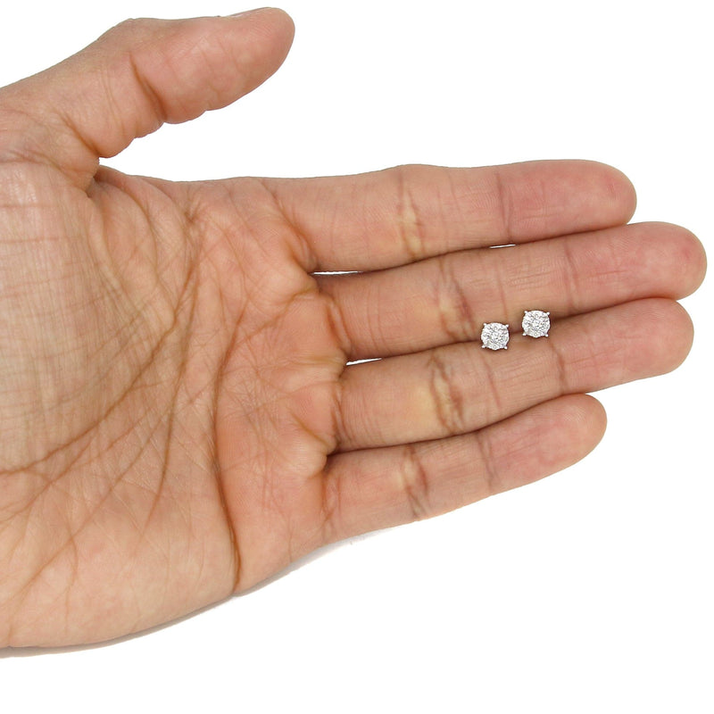 Mens Stud Diamond Earrings | 0.33 Carats 14K Yellow Gold