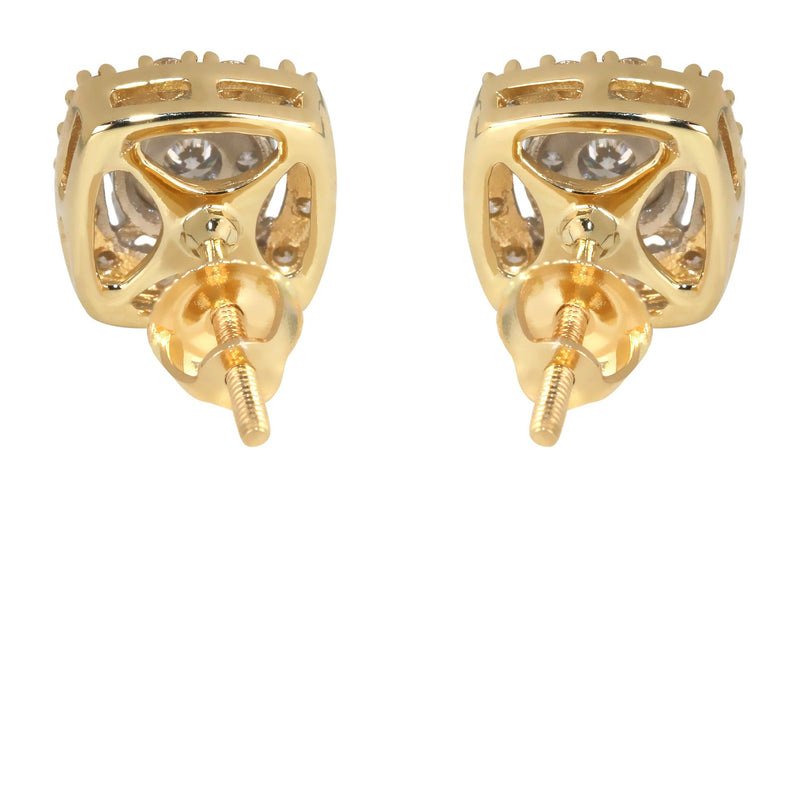 Mens Stud Diamond Earrings | 0.54 Carats 14K Yellow Gold